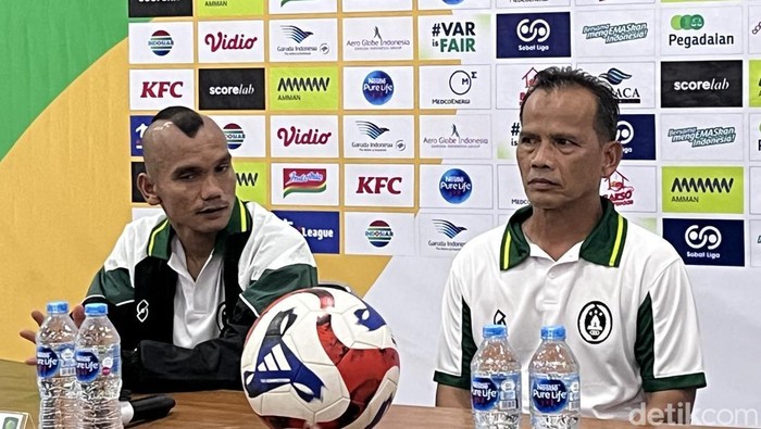 PSS Sleman Jumpa pers PSS Sleman usai mengalahkan Persiba Balikpapan di Stadion Maguwoharjo, Sleman, Senin (15/9/2025).