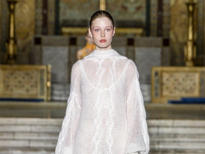 NEW YORK, USA - SEPTEMBER 13: A model walks the runway during the Prabal Gurung Ready to Wear Spring/Summer 2026 fashion show as part of the New York Fashion Week on September 13, 2025 in New York. (Photo by Victor VIRGILE/Gamma-Rapho via Getty Images)
