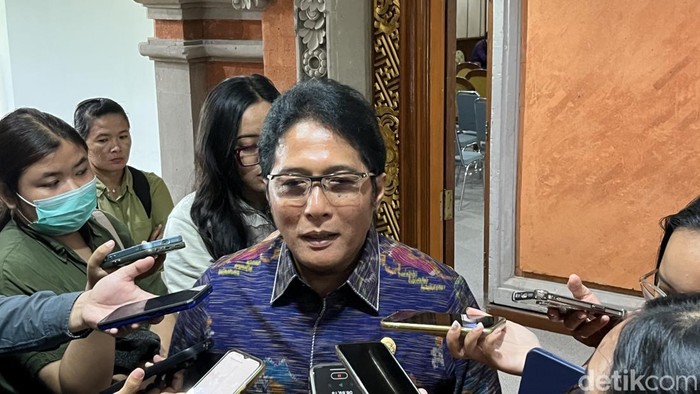 Wagub Bali I Nyoman Giri Prasta di Kantor Gubernur Bali, Senin (15/9/2025).