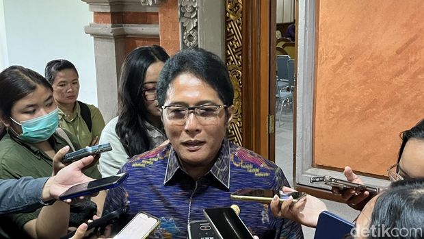 Wagub Bali I Nyoman Giri Prasta di Kantor Gubernur Bali, Senin (15/9/2025).