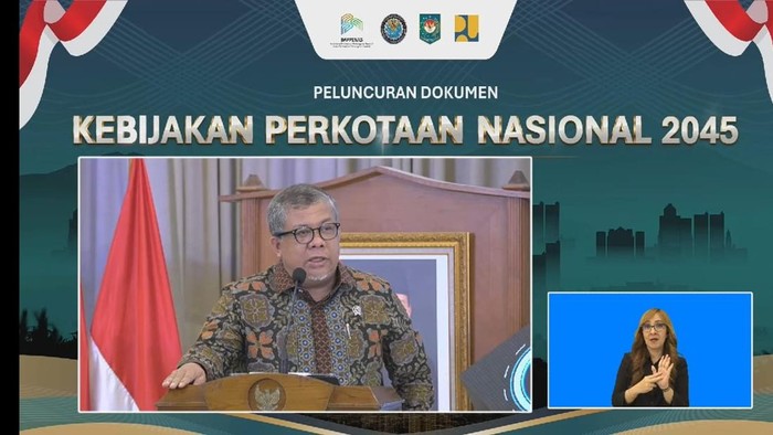 Wamen PKP Fahri Hamzah dalam acara Peluncuran Dokumen Kebijakan Perkotaan Nasional 2045
