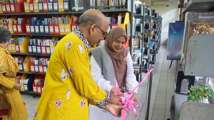 Acara peresmian Bharat Corner oleh Konjen India di Perpustakaan USU. (Dpk. Istimewa)