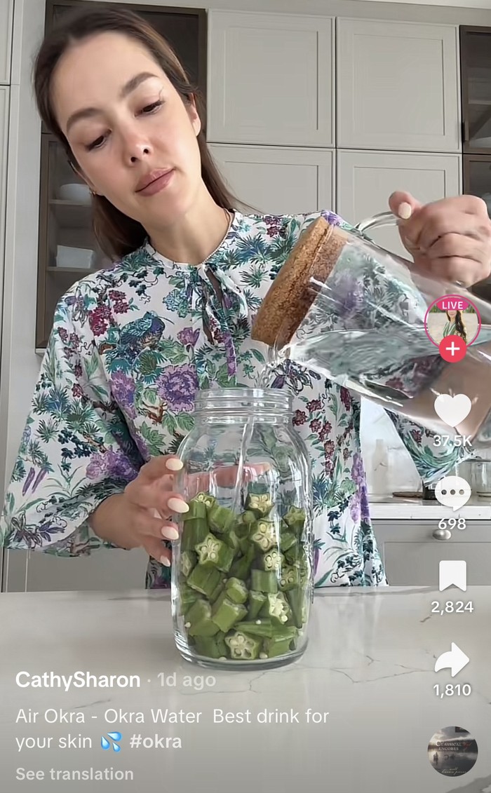 Cathy Sharon Hobi Makan Sehat, Cicip Okra Water hingga Sea Moss