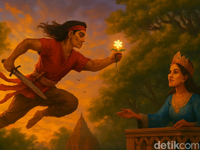 Ilustrasi kisah Ambun dan Rimbun.