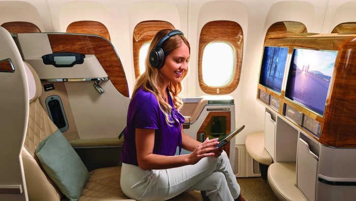 Kabin pesawat Emirates