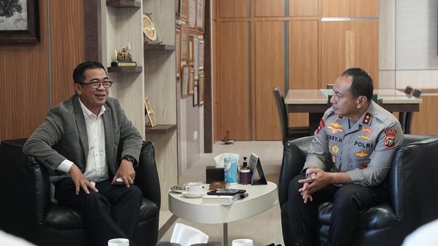 Kapolda Riau Irjen Herry Heryawan menerima audiensi PWI Riau di kantornya, Pekanbaru, Selasa (16/9/2025).