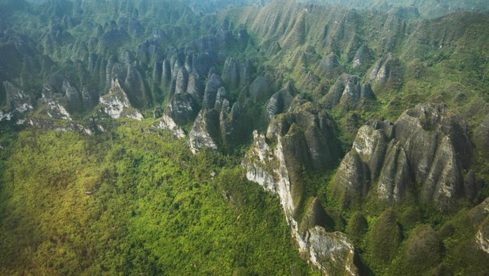 Karst Sangkulirang-Mangkalihat dan goa tersembunyinya. Foto: laman resmi Pemerintah Kalimantan Timur dan Kutai Timur