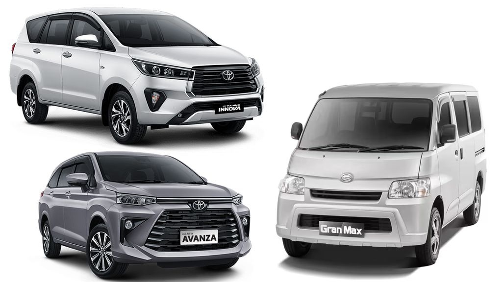 Kolase Mobil Toyota Kijang Innova, Toyota Avanza, dan Daihatsu Gran-Max. (Dok. Toyota dan Daihatsu)