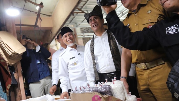 Mentan kunjungi pasar di Padang. (Istimewa)