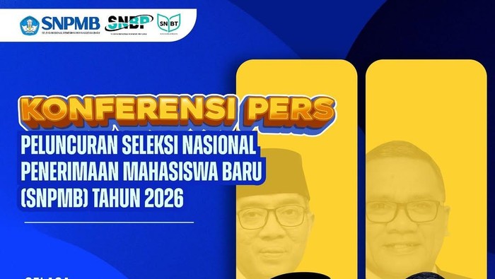Pengumuman dan peluncuran SNPMB 2026 digelar Selasa, 16 September 2025 pukul 16.00 WIB.