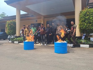 Polda Banten Musnahkan 7,61 Kilo Sabu-Ganja, dan Puluhan Ribu Butir Obat Keras