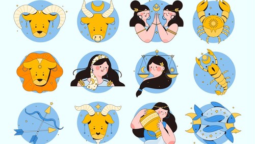 Ilustrasi 12 zodiak lengkap