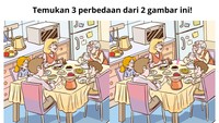 Ada gambar keluarga yang sedang berkumpul. Coba temukan perbedaannya dulu sebelum geser ke slide berikutnya!  (Foto: istock/serkanavci)