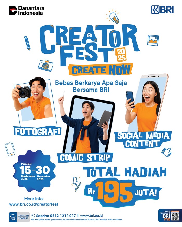 BRI Gelar Creator Fest 2025 Sambut HUT Ke-130, Total Hadiah Rp 195 Juta