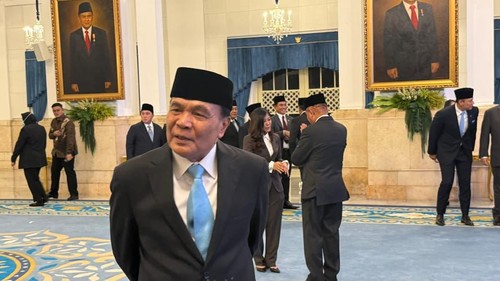 Menko Polkam Djamari Chaniago dilantik Presiden Prabowo Subianto di Istana Negara, Jakarta, (17/9/2025).