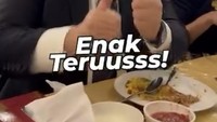Ketika berkesempatan ke Uni Emirat Arab, Erick Thohir manfaatkan waktunya untuk kulineran. Ada nasi biryani dengan daging kambing yang dipesannya. Foto: Instagram/erickthohir