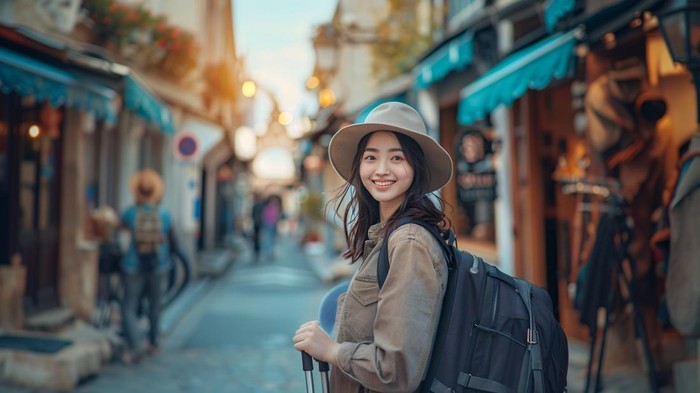 Contoh hasil generate prompt Gemini AI edit foto liburan di luar negeri