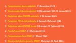 Infografis: Tanggal-tanggal Penting SNBP dan SNBT 2026
