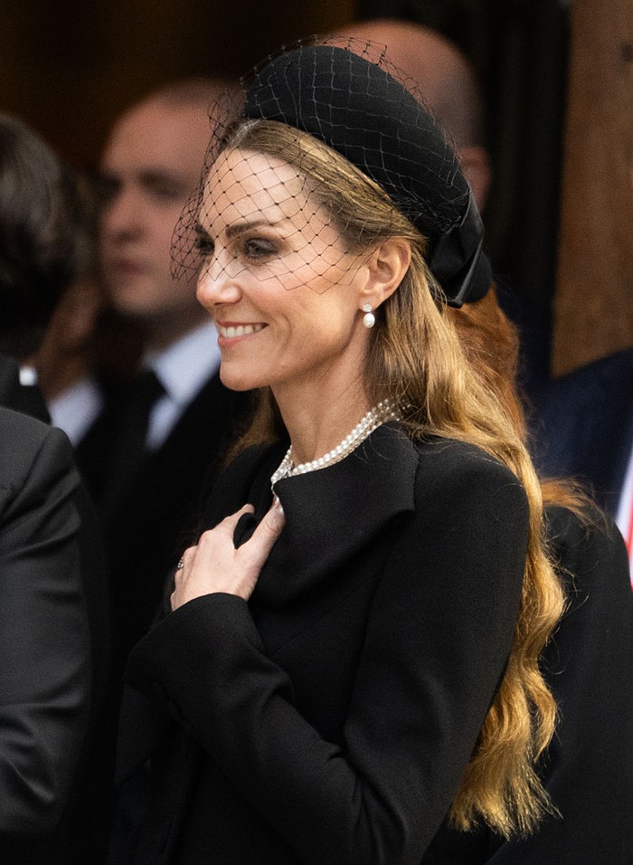 WINDSOR, ENGLAND - SEPTEMBER 17:  Catherine, Princess of Wales and Prince William, Prince of Wales arrive for the State Banquet hosted by King Charles III and members of the Royal Family at Windsor Castle during the state visit by the President of the United States of America on September 17, 2025 in Windsor, England. President Trump is in England from Sept. 16-18 on his second UK state visit, with the previous one taking place in 2019 during his first presidential term.  (Photo by Aaron Chown-WPA Pool/Getty Images)