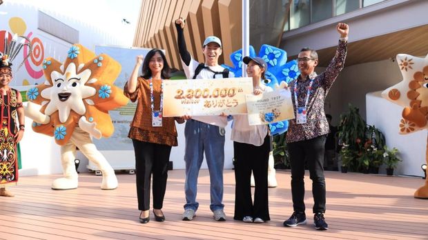 Paviliun Indonesia di World Expo 2025 Osaka telah menembus target total kunjungan hingga 2,8 juta pengunjung sejak resmi dibuka pada 13 April 2025. (Dok Ist)