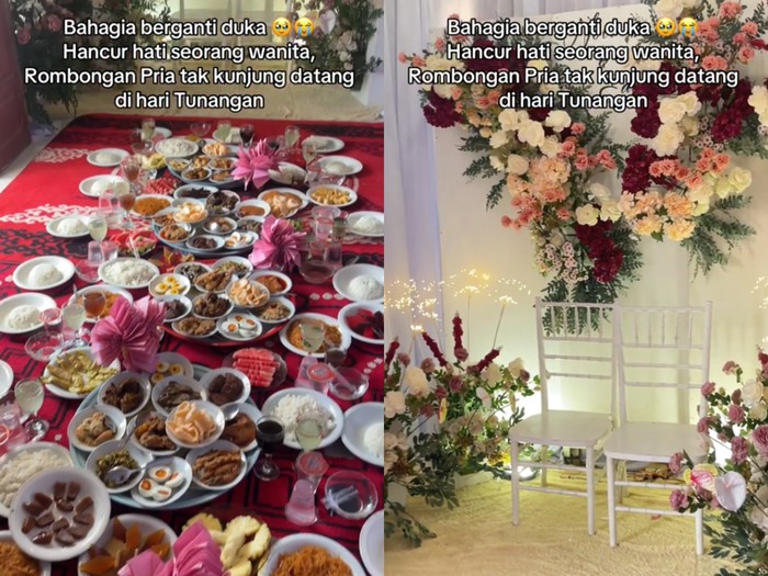 Beredar video di TikTok, rombongan calon pengantin pria tak datang saat acara lamaran tiba di Aceh. Postingan tersebut langsung viral di media sosial.