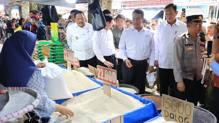 Mentan Andi Amran Sulaiman meninjau harga beras di pasar, Bengkulu