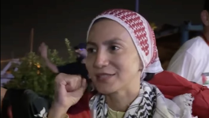 Wanda Hamidah akhirnya berlayar ke Gaza dari Tunisia, Selasa (16/9) malam.