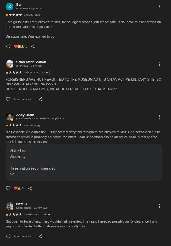 Google review Museum Dirgantara Mandala Yogyakarta