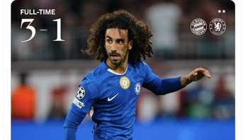 Akun Chelsea di X memberitakan kekalahan mereka, 1-3 dari Bayern Munich. Foto: X.com