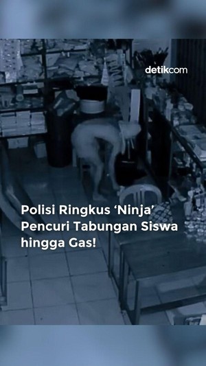 Video: Polisi Ringkus Ninja Pencuri Tabungan Siswa hingga Gas!