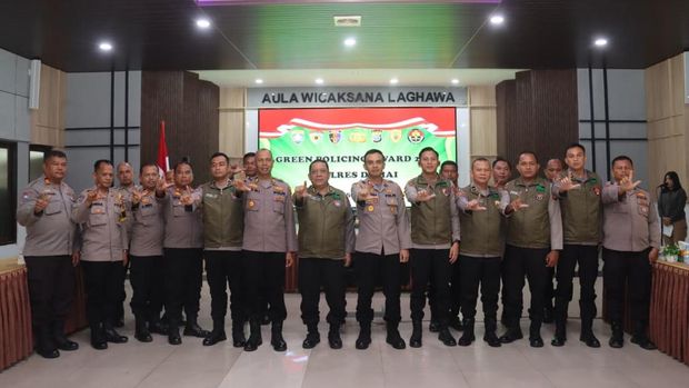 Tim Penilai Green Policing Awards dari Polda Riau melakukan penilaian dan verifikasi 6 personel Bhabinkamtibmas Polres Dumai, Kamis (18/9/2025).