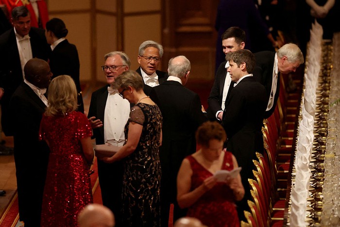 WINDSOR, ENGLAND - SEPTEMBER 17: OpenAI CEO Sam Altman arrives to attend the State Banquet at Windsor Castle during the State visit by the President of the United States of America on September 17, 2025 in Windsor, England. President Trump is in England from Sept. 16-18 on his second UK state visit, with the previous one taking place in 2019 during his first presidential term. (Photo by Phil Noble -  WPA Pool/Getty Images)