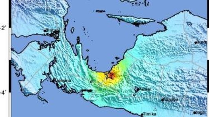 Gempa bumi M 6,5 mengguncang Nabire, Papua Tengah.
