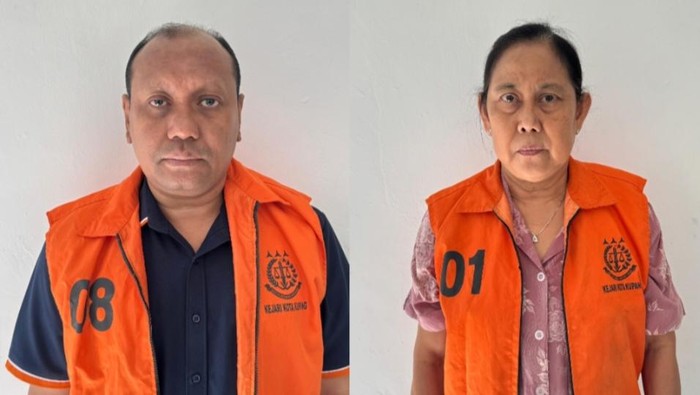 Kejari Kota Kupang saat menetapkan dua orang jadi tersangka dalam kasus korupsi kredit bermasalah di Bank NTT.
