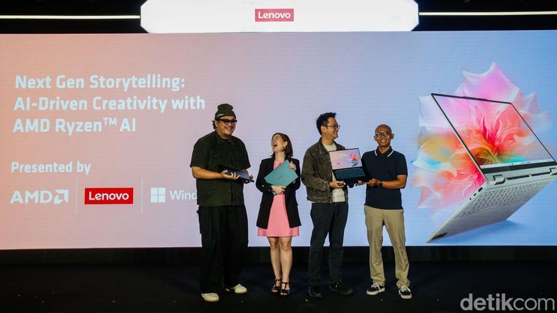 AMD dan Lenovo resmi merilis laptop AI generasi terbaru di Jakarta. Ditenagai Ryzen AI 300 Series, perangkat ini hadir untuk produktivitas, kreativitas, hingga gaming.