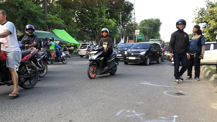 Lokasi pengendara sepeda listrik ditabrak motor