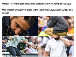 Meme Marcus Rashford Jadi Bintang Barcelona Usai Disia-siakan MU