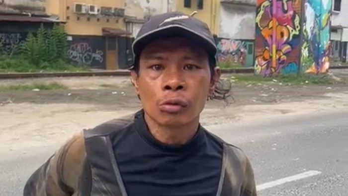 Pria diduga jukir liar yang mengancam warga di Medan. (Dok. Istimewa)