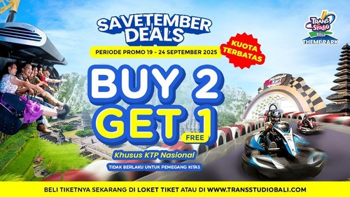 Promo Spesial Liburan di Trans Studio Theme Park Bali, Buy 2 Get 1 Free!