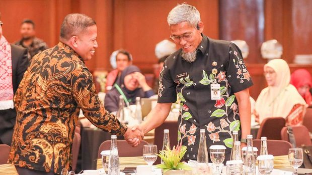 Sekda Jateng, Sumarno, saat menghadiri Musyawarah Wilayah AIPKI Regional Wilayah IV di Hotel Santika Premiere, Semarang, Jumat (19/9/2025)
