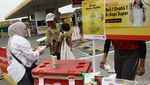 SPBU Shell Bintaro Beralih Jualan Minuman Saat BBM Habis