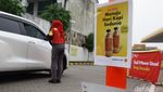 SPBU Shell Bintaro Beralih Jualan Minuman Saat BBM Habis