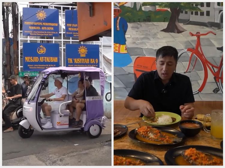 Demi Pecak Ikan, Irfan Hakim Naik Bajaj Listrik Bareng Ayu Ting Ting