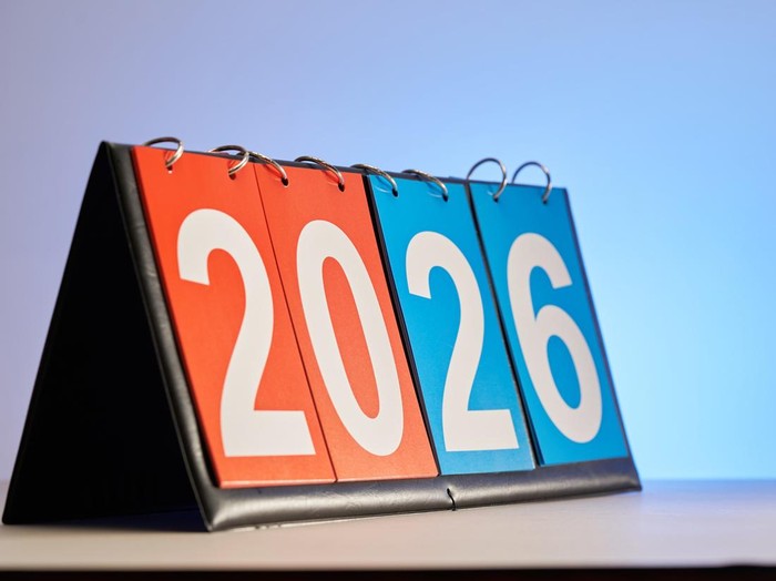score board 2026 against blue background