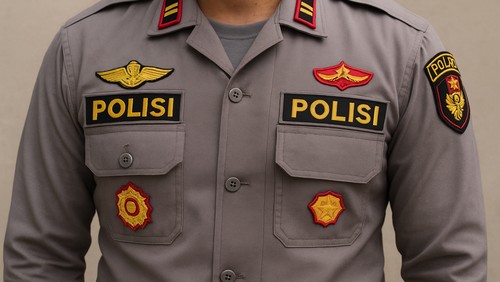 Ilustrasi polisi Indonesia. (AI)