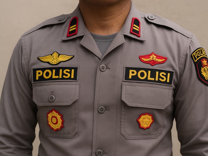 Ilustrasi polisi Indonesia. (AI)