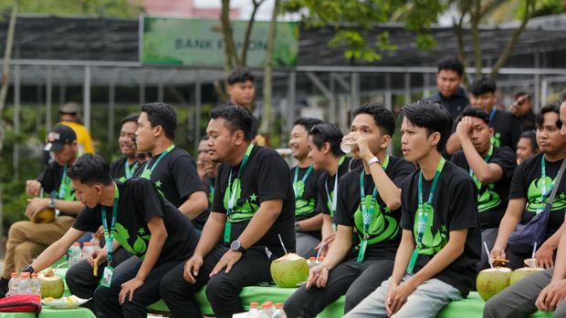 Mahasiswa Green Leadership Academy mengunjungi Tabung Harmoni Hijau, Sabtu (19/9/2025).