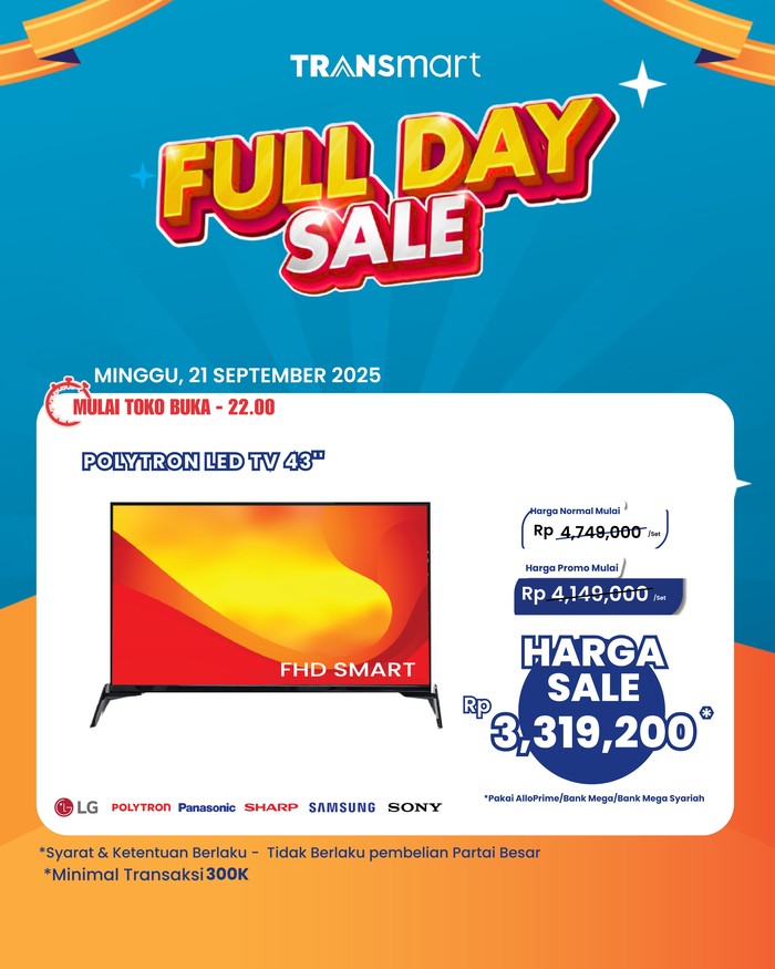 Transmart Full Day Sale Minggu 21 September 2025