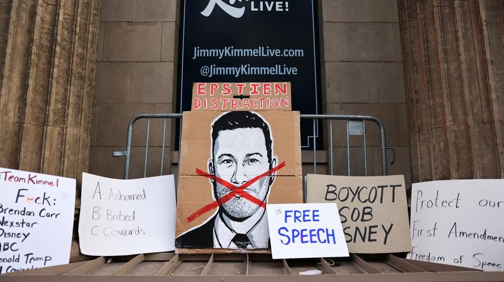 Video: Jimmy Kimmel Kena Suspend, Penulis AS Gelar Aksi di Kantor Disney