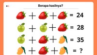 Ada soal hitung dari stroberi, apel, dan mangga, bisa tebak nilainya? (Aida Adha Siregar/detikcom)